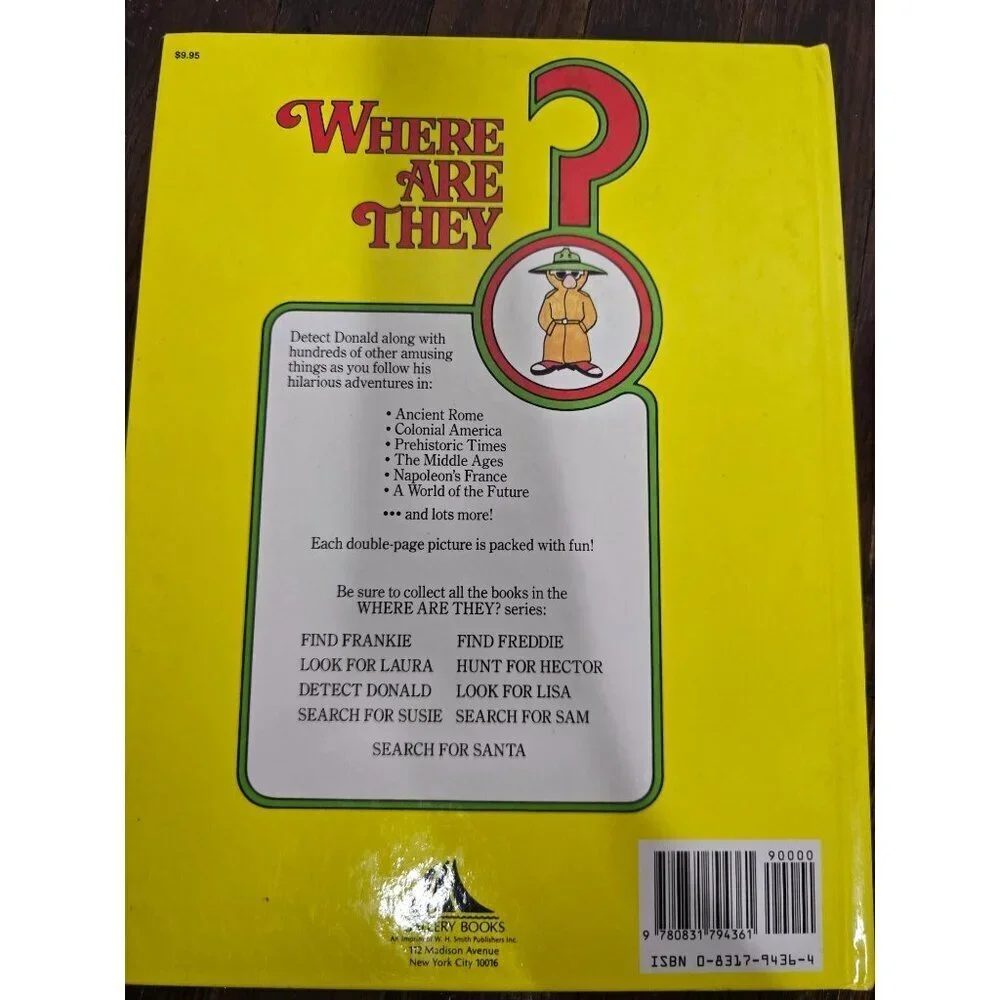 Vintage 90s Where are They? Detective Donald Search and Find Book
